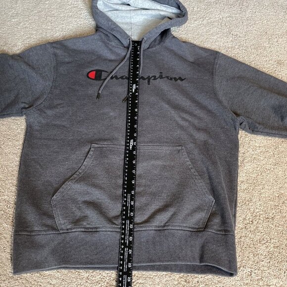 Champion Men's Powerblend Hoodie Sweatshirt Size M Fleece Graphic Logo Pullover - Picture 8 of 11